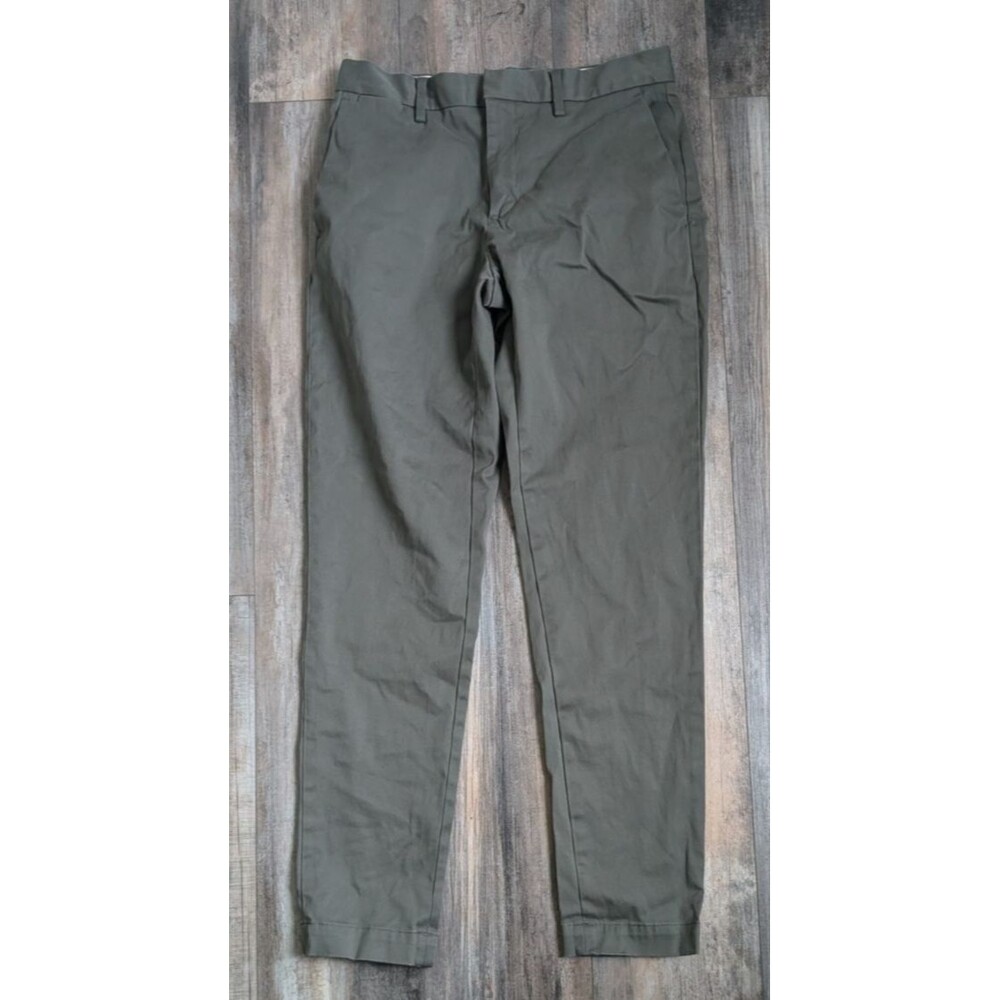 Banana Republic Men's Olive Green Cotton Chino Pants Rapid Movement Straight W31